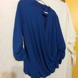 Dark Navy Royal Blue Ladies Blouse